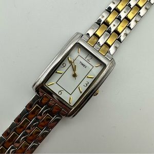 Timex Vintage Women’s Luxury Quartz Stainless Steel Silver and Gold Bracelet